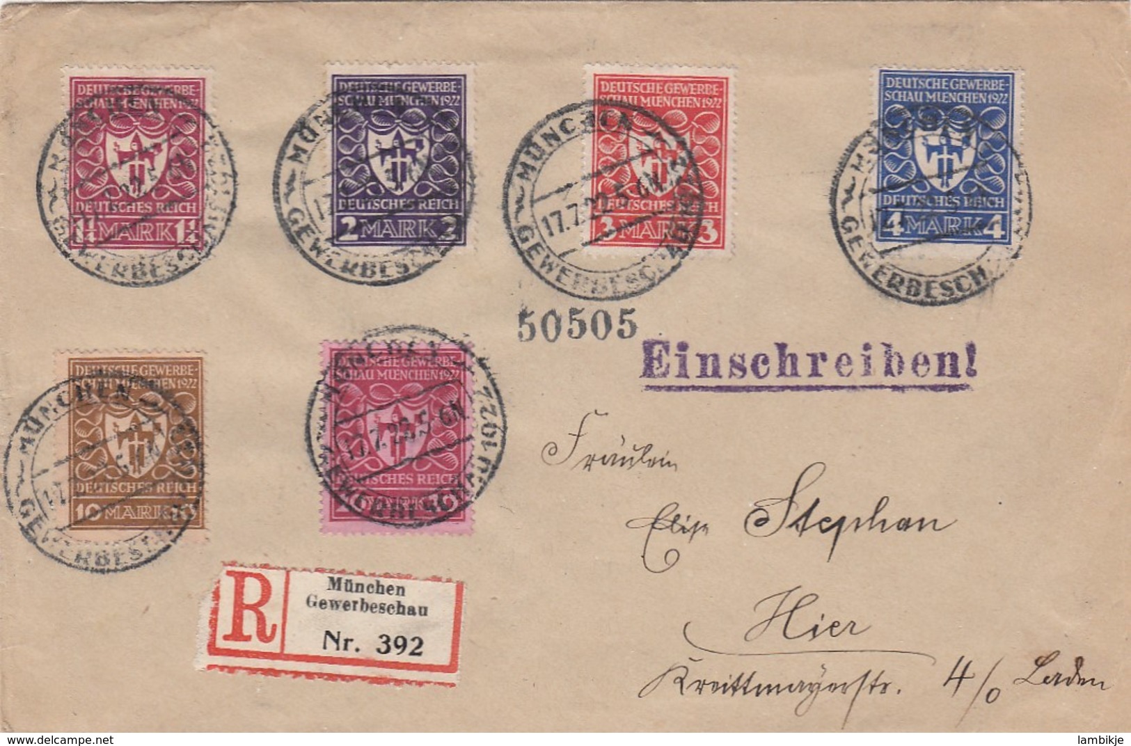 Deutsches Reich INFLA R Brief 1920-23 - Briefe U. Dokumente