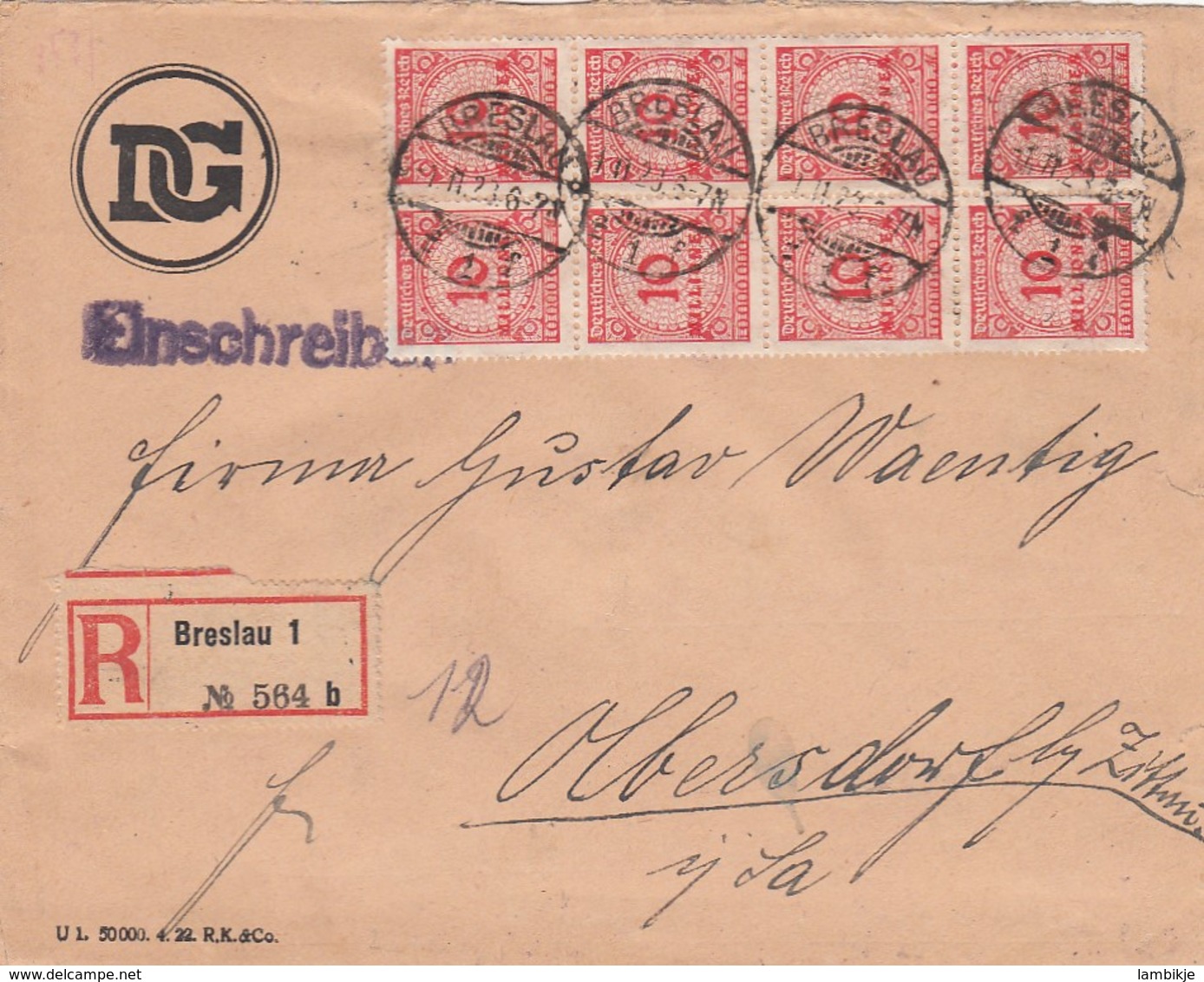 Deutsches Reich INFLA R Brief 1920-23 - Briefe U. Dokumente