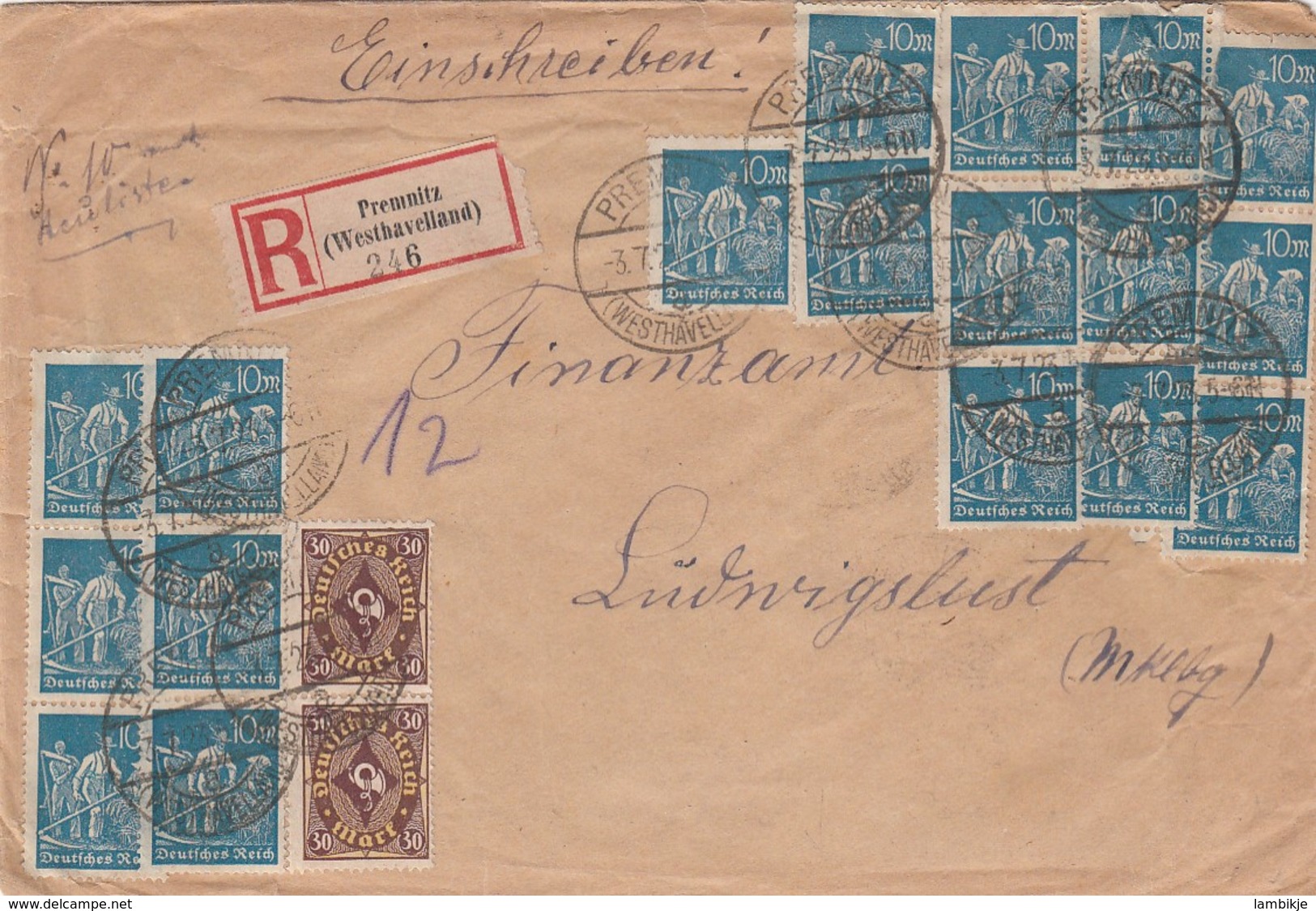 Deutsches Reich INFLA R Brief 1920-23 - Briefe U. Dokumente