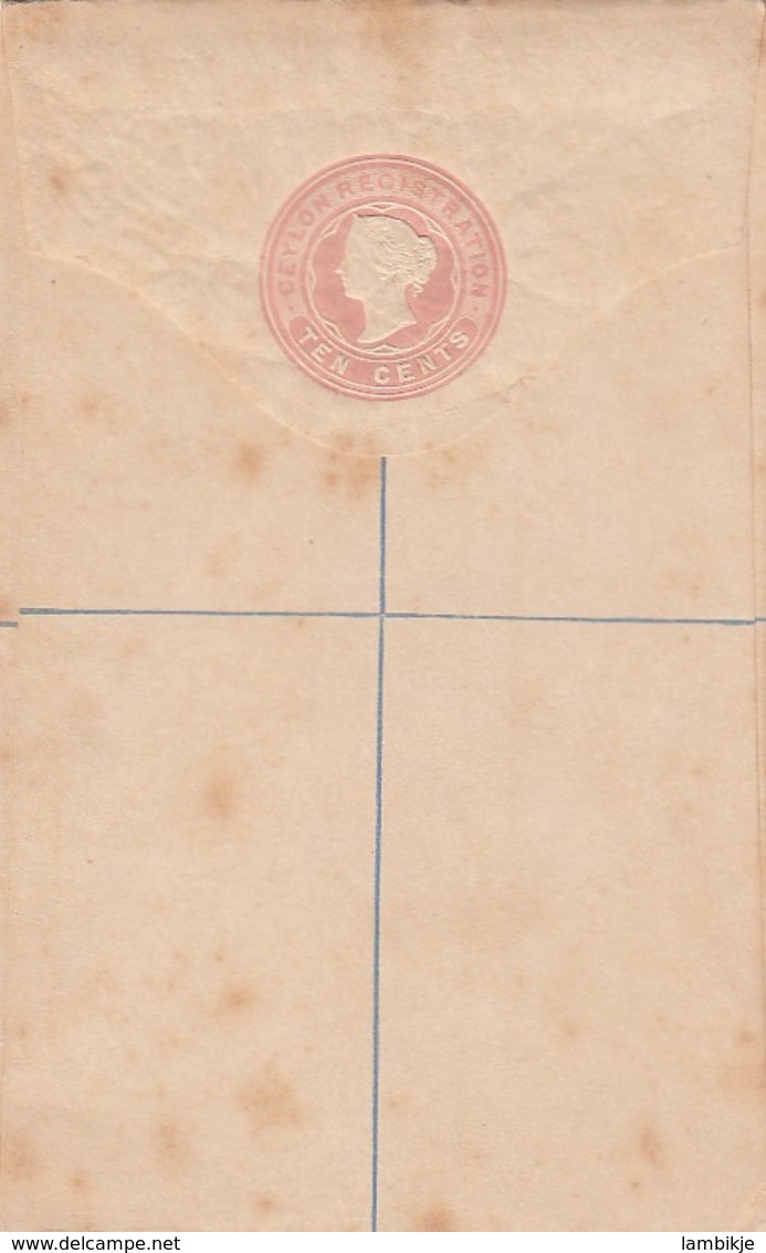 Ceylon R Cover 1895 - Sri Lanka (Ceylon) (1948-...)