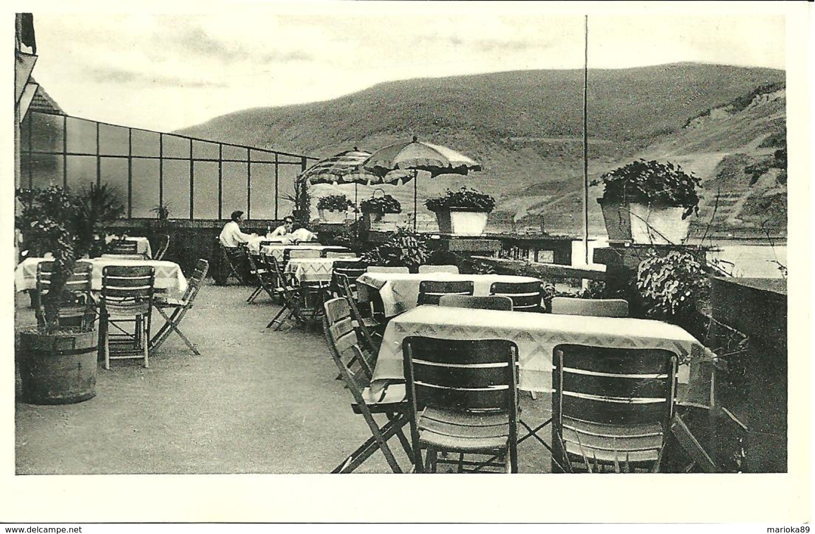 CPA BINGEN / HOTEL RHEINBLICK TERRASSE MIT BLICK AUF DEN RHEIN - Other & Unclassified