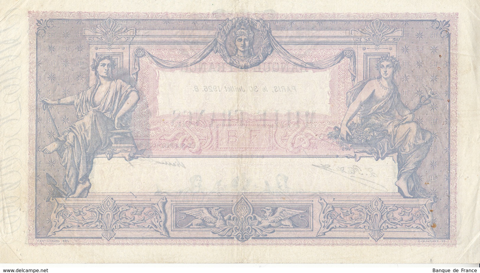 Billet 1000 F Bleu Et Rose Du 30-7-1926 FAY 36.43 Alph. S.2598 SANS Coupure - 1 000 F 1889-1926 ''Bleu Et Rose''