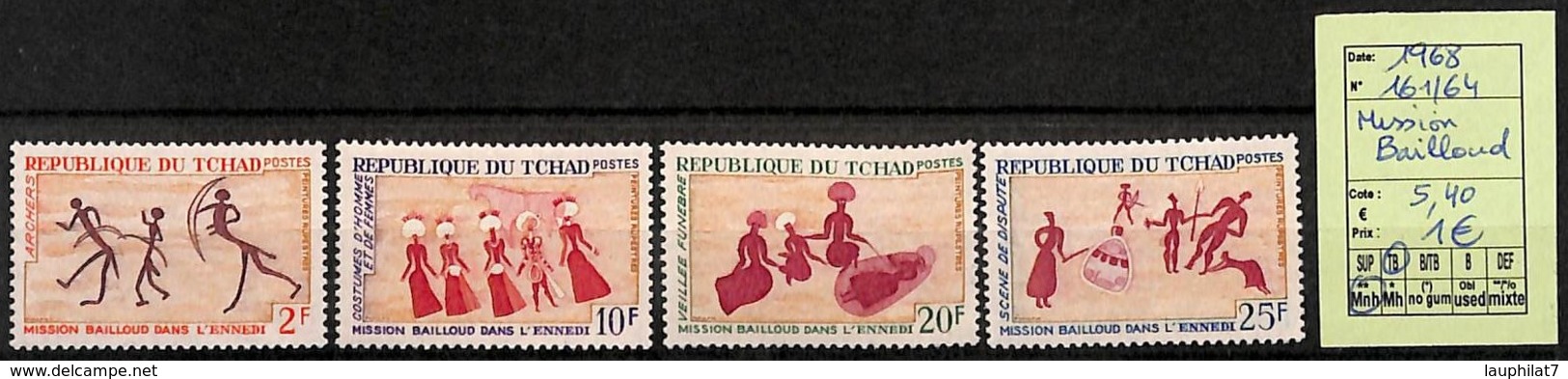 [822299]Tchad 1968 - N° 161/64, Mission Bailloud, Cultures - Tchad (1960-...)