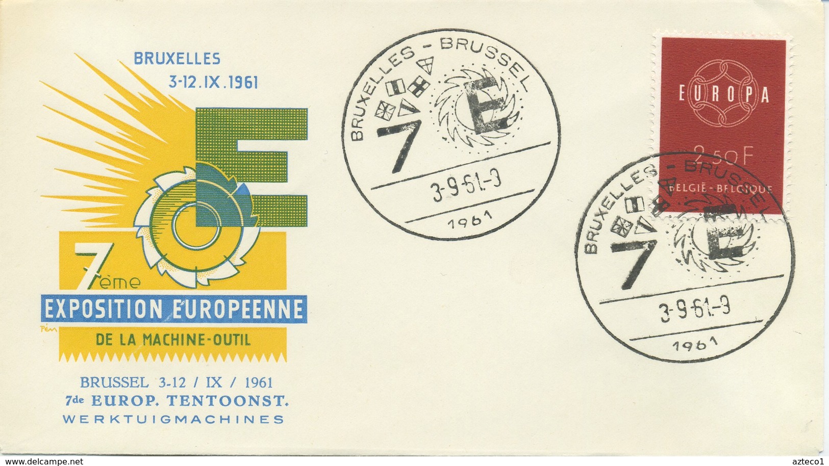 BELGIO - FDC  1959  - EUROPA UNITA - CEPT - SPECIAL CANCEL EXPOSITION EUROPEENNE - 1951-1960