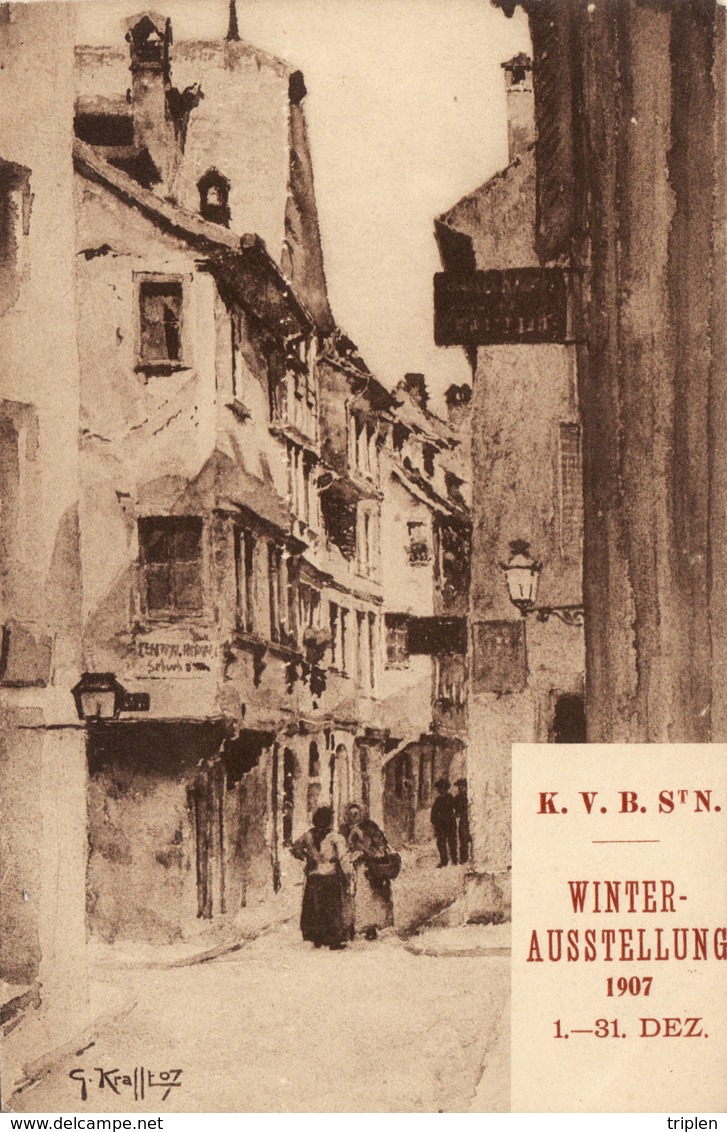 K. V. B. St N. - Winteraustellung 1907 (Maurice Achener, Max Von Fichard, Frau Gerold) - Pittura & Quadri