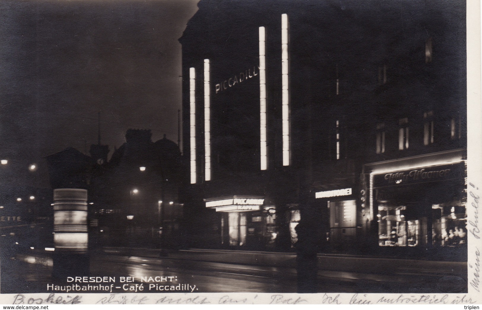 Dresden Bei Nacht - Hauptbahnhof - Café Piccadilly - Dresden