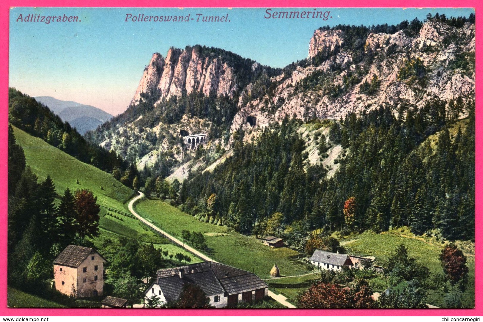 Semmering - Adlitzgraben - Polleroswand Tunnel - Montagne - P. LEDERMANN - Colorisée - Semmering