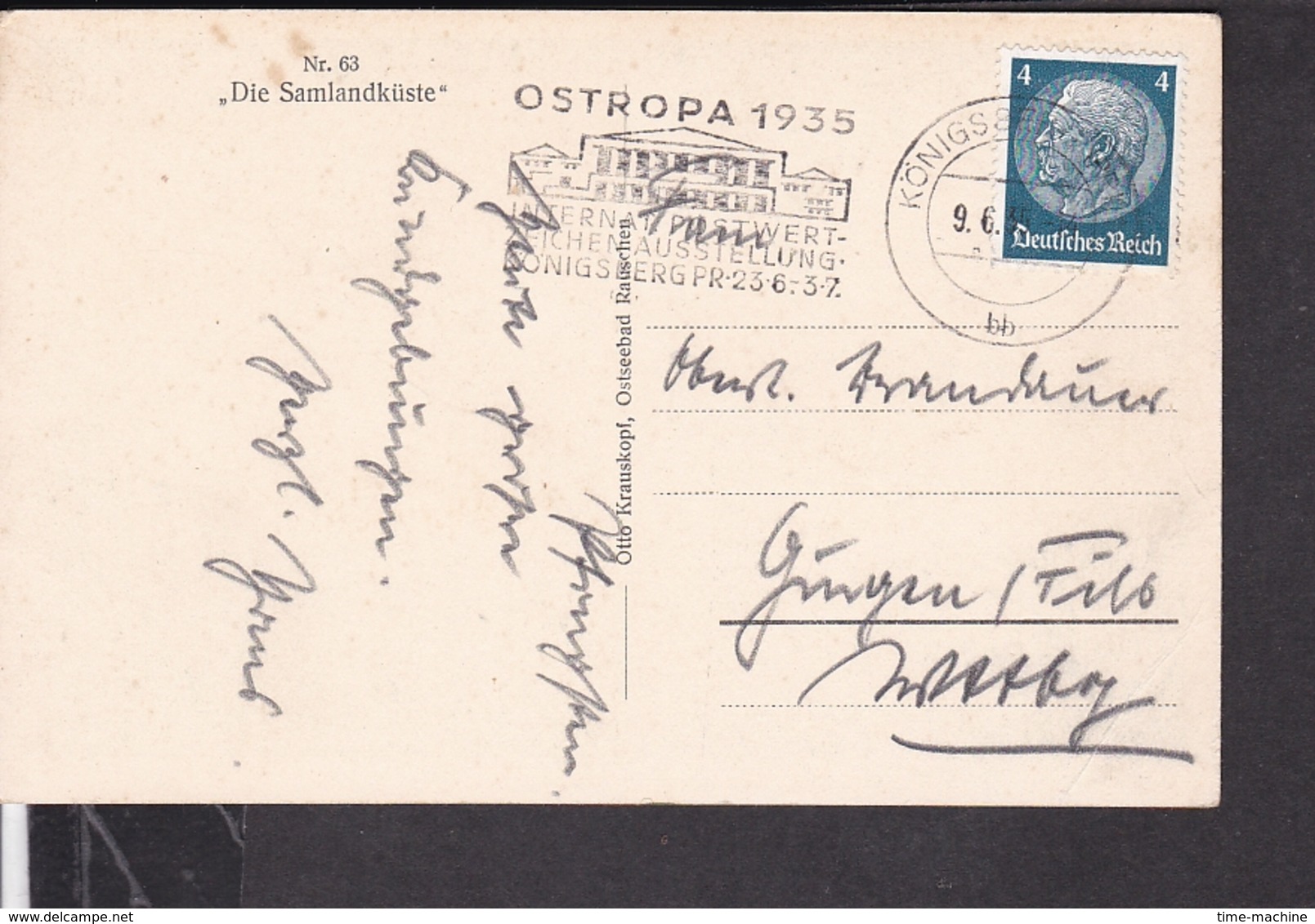 Sonderstempel Königsberg " Ostropa Postwertzeichenausstellung 1935 " - Briefe U. Dokumente