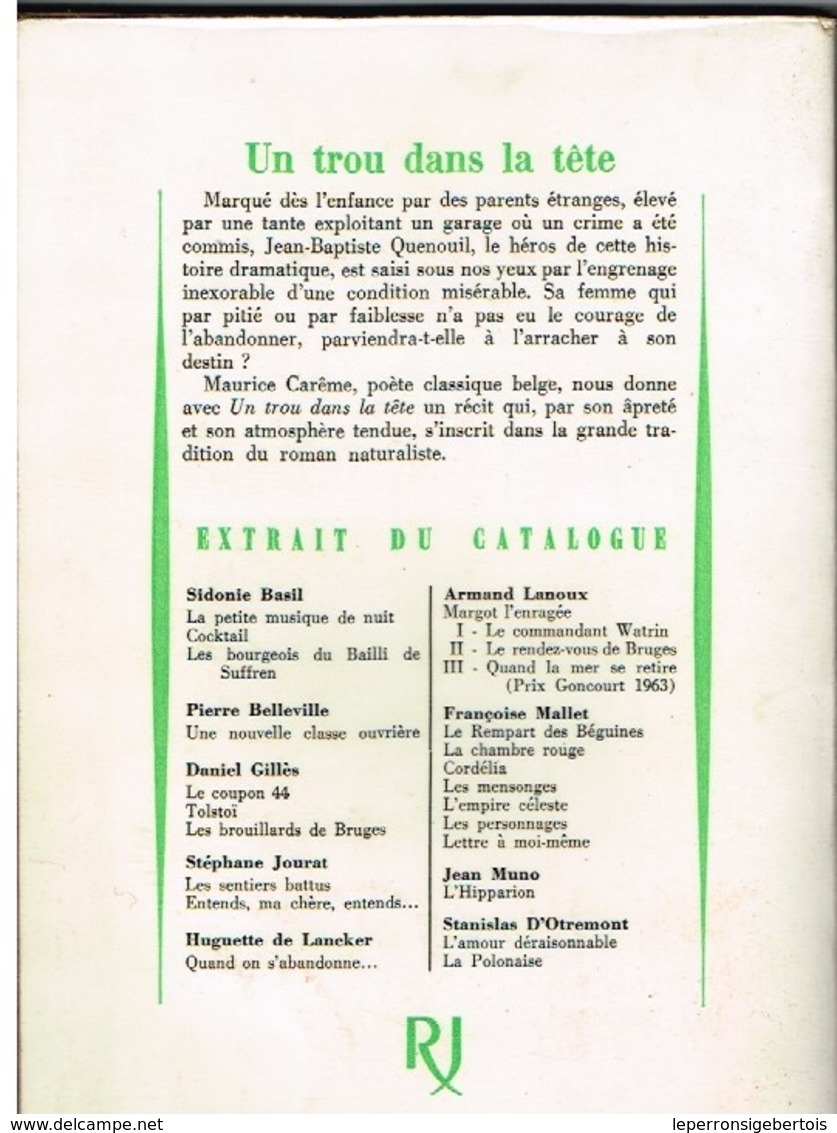 Maurice Carême - Un Trou Dans La Tête - Suivi De Obsession Et Horoscope - 1964 - Livres Dédicacés