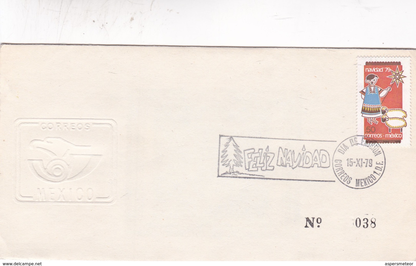 FELIZ NAVIDAD. FDC MEXICO DF 1979. TBE - BLEUP - Natale