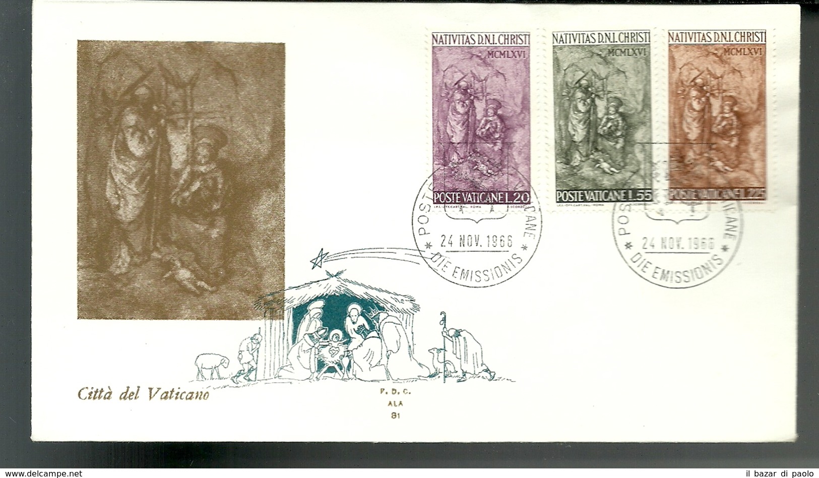 REF 49 - FDC ALA - NATALE - 24.11.1966 - FDC