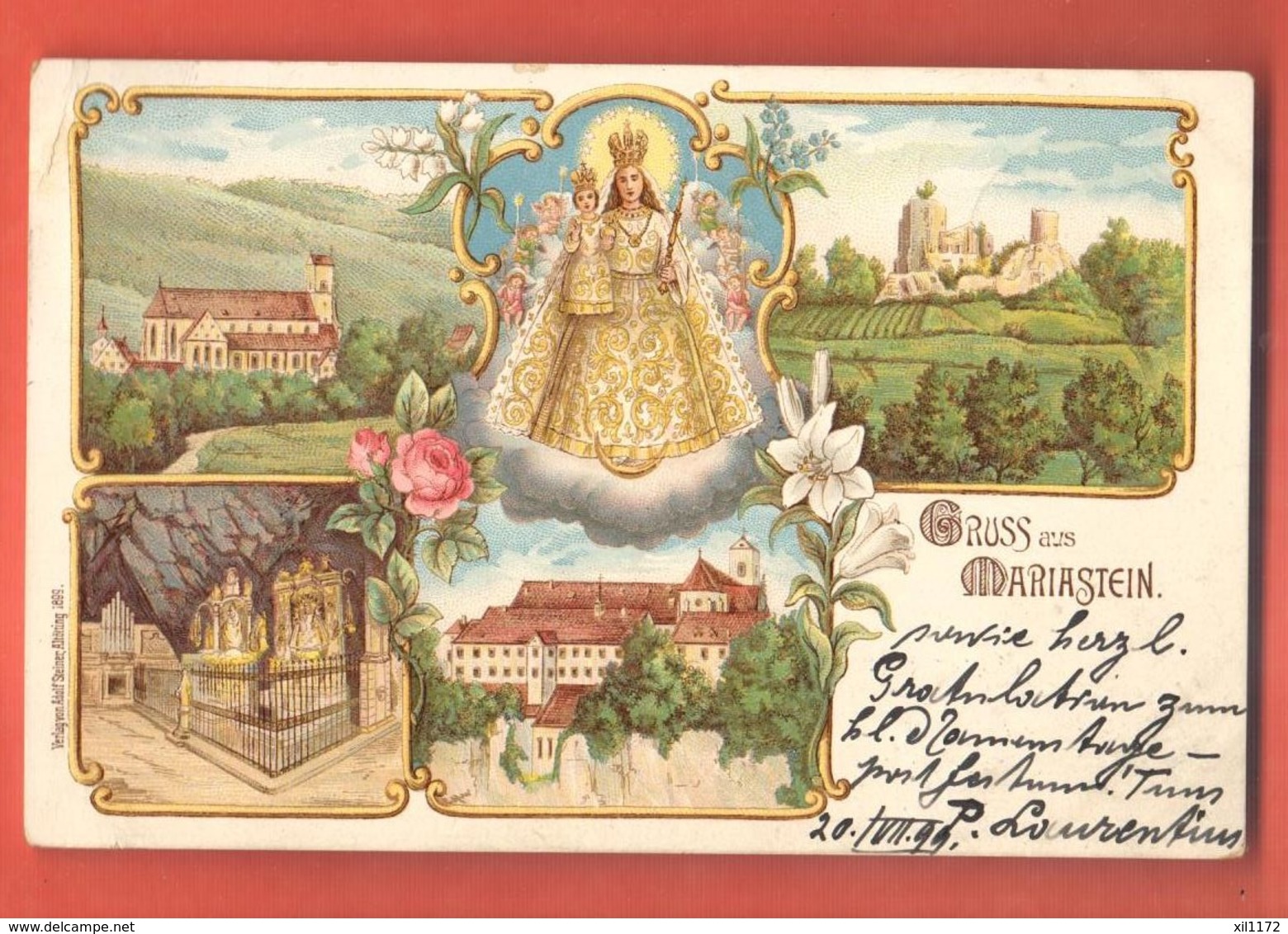 TRH-05 Litho Gruss Aus Mariastein . Pionier. Gelaufen In 1903 - Metzerlen-Mariastein