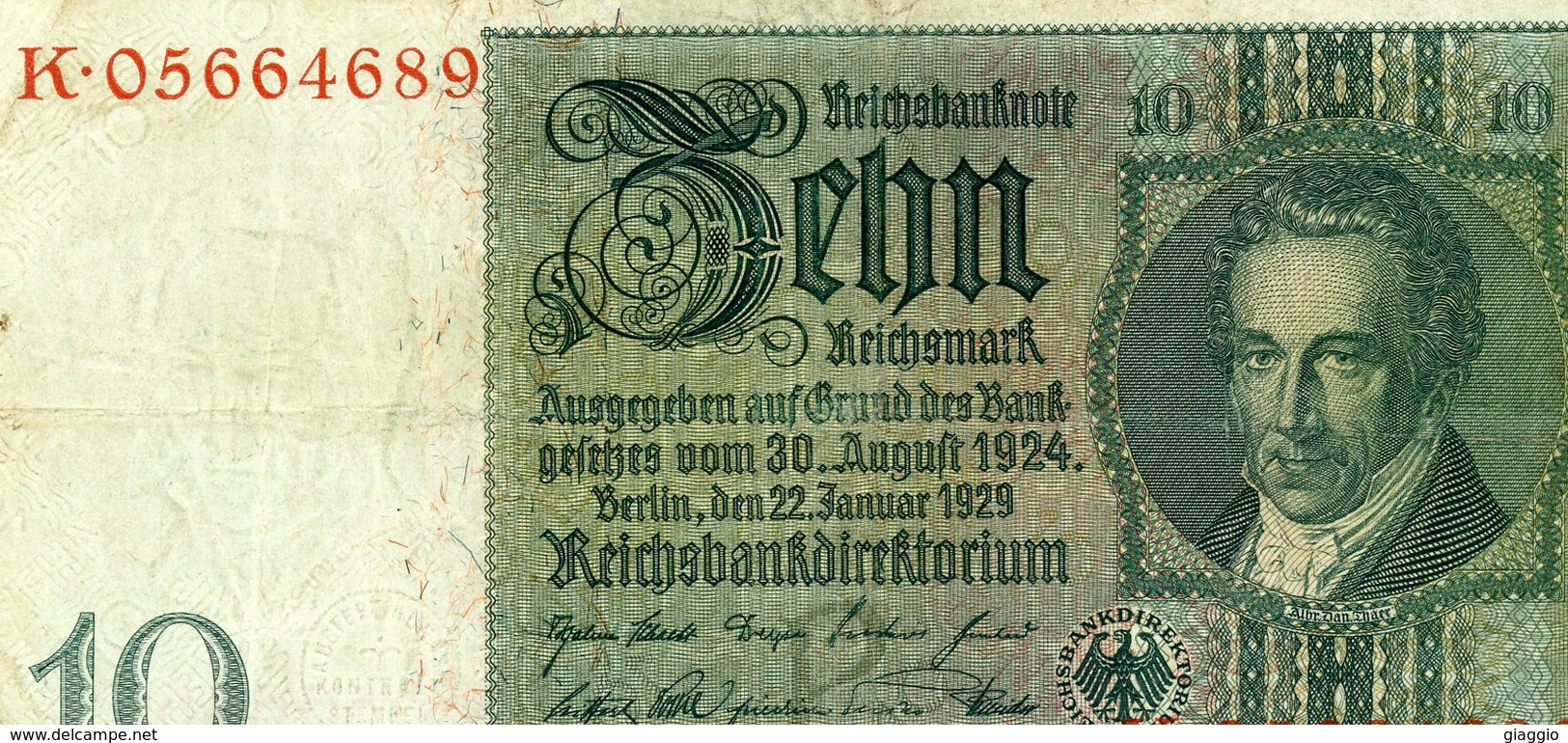 °°° 10 Reichsmark °°° - 10 Mark