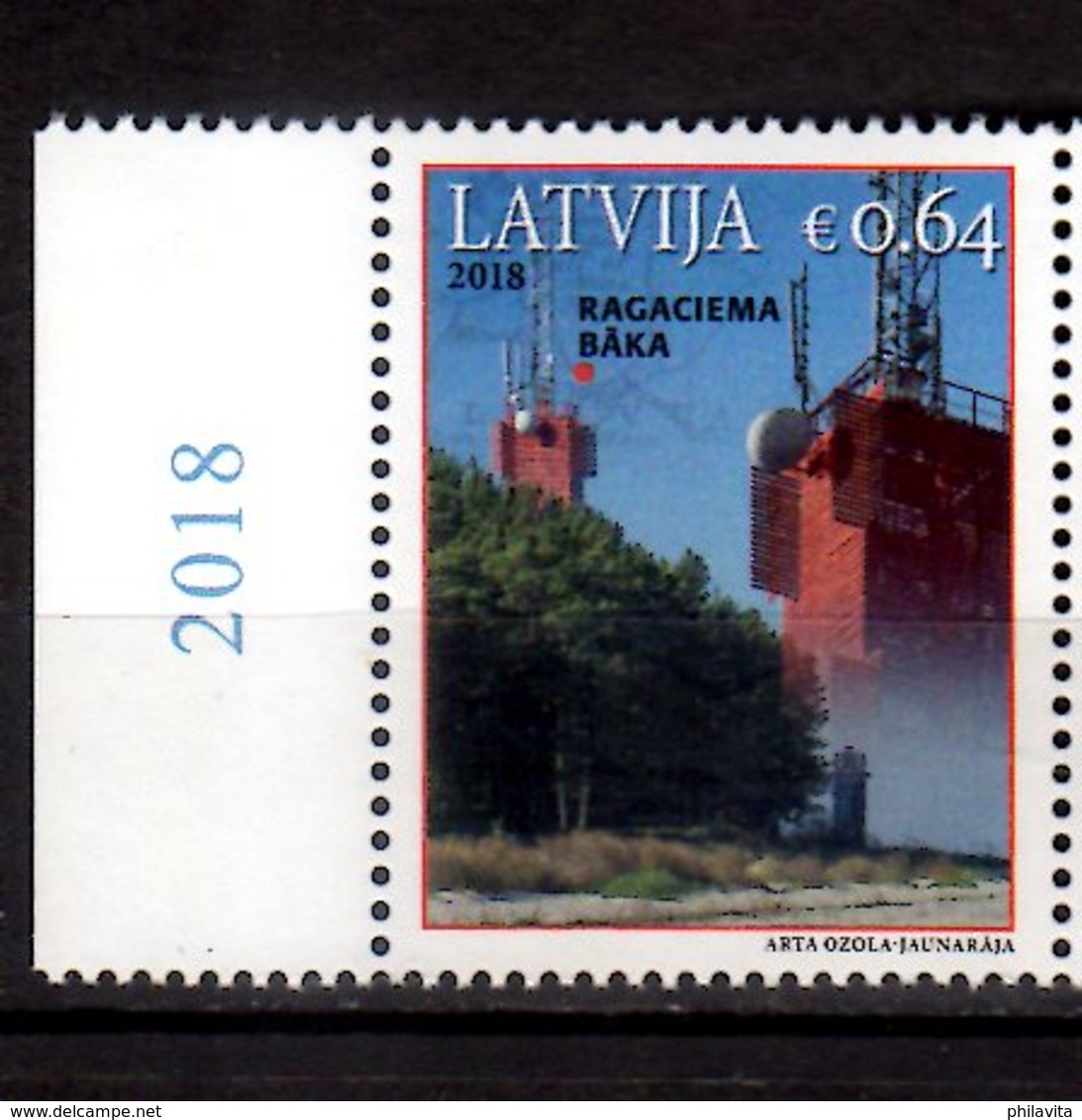 2018 Latvia Lighthouses Of Latvia Ragaciems 1 V MNH** MiNr. 1058 Architecture, Sea - Leuchttürme