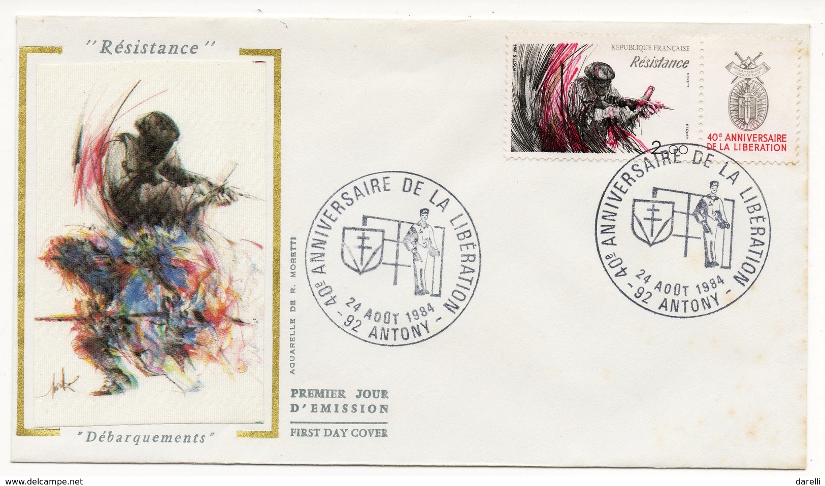 FDC France 1984 - Anniversaire De La Libération : Résistance YT 2312 - 92 Antony (Réf A1522) - 1980-1989