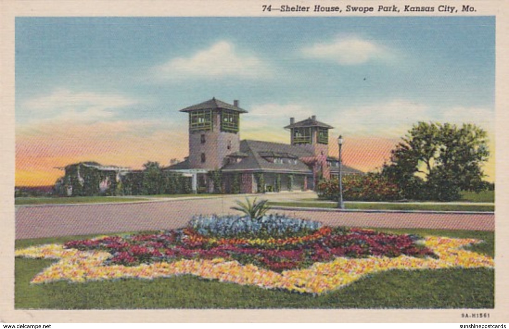 Missouri Kansas City Shelter House Swope Park 1948 Curteich - Kansas City – Missouri