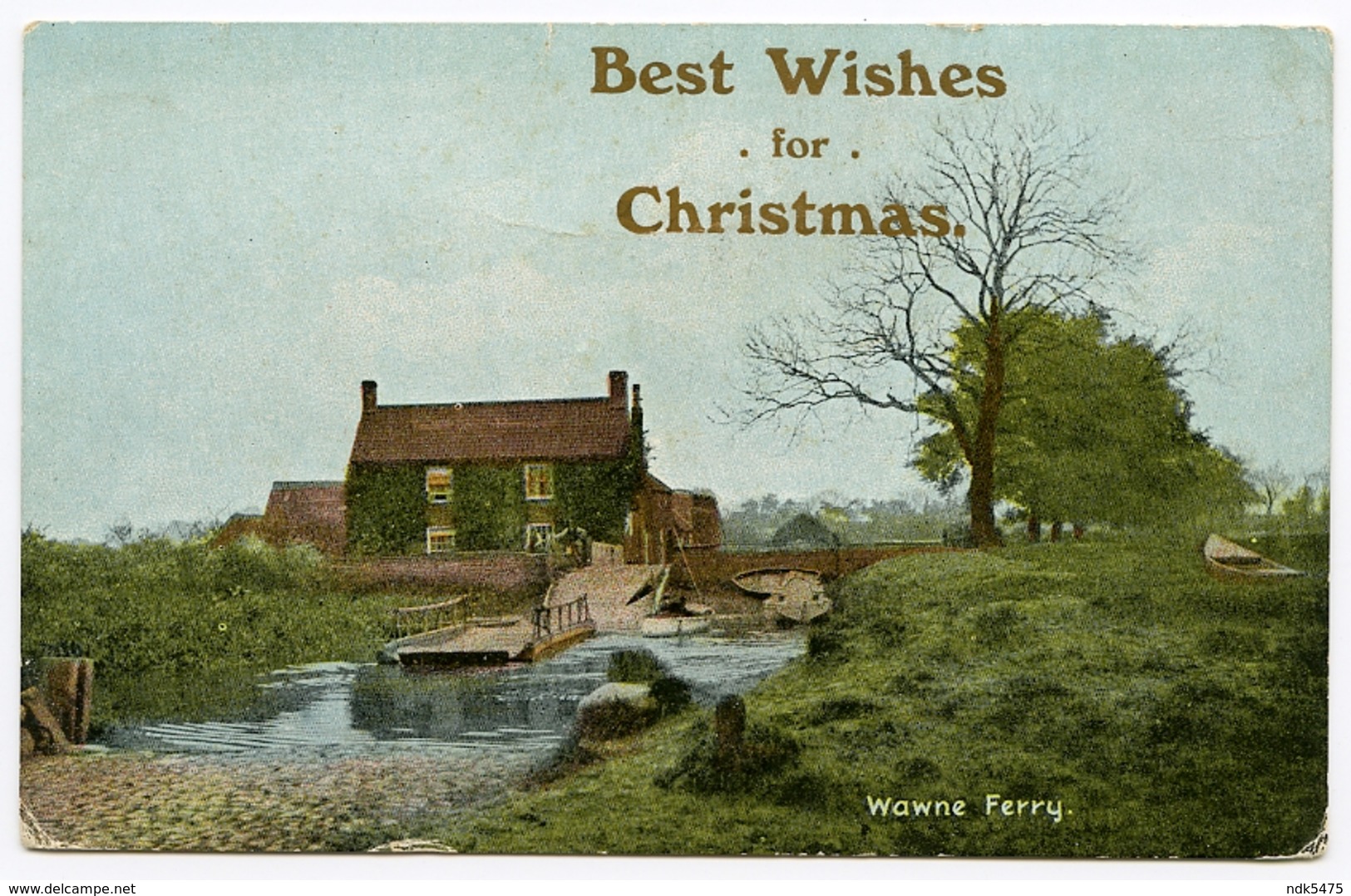 HULL : WAWNE FERRY - BEST WISHES FOR CHRISTMAS - Hull