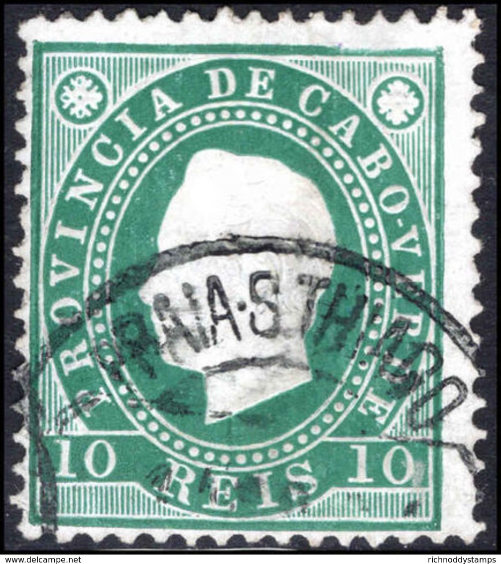 Cape Verde 1886 10r Green Perf 12&#189; Fine Used. - Cape Verde