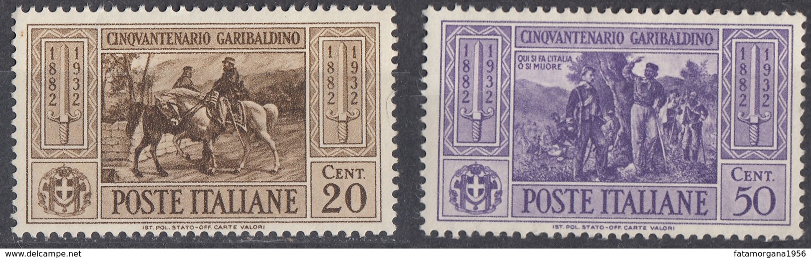 ITALIA - 1932 - Lotto Due Valori Nuovi MNH: Yvert 296 E 299, Come Da Immagine. - Ungebraucht