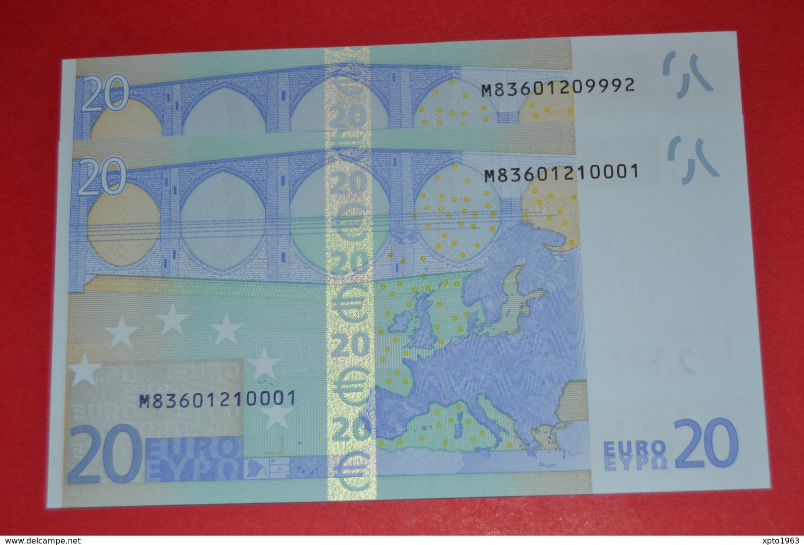 2x 20 EURO PORTUGAL  - U018F2 - M83601209992 / M83601210001 - UNC NEUF - 20 Euro