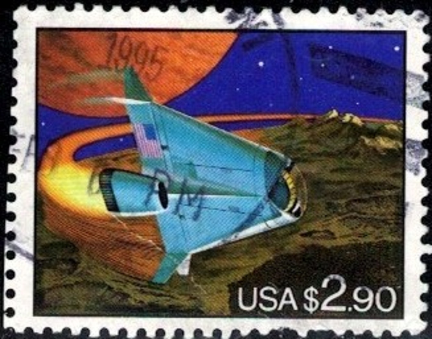 Futuristic Space Shuttle, USA Stamp SC#2543 Used. - Oblitérés