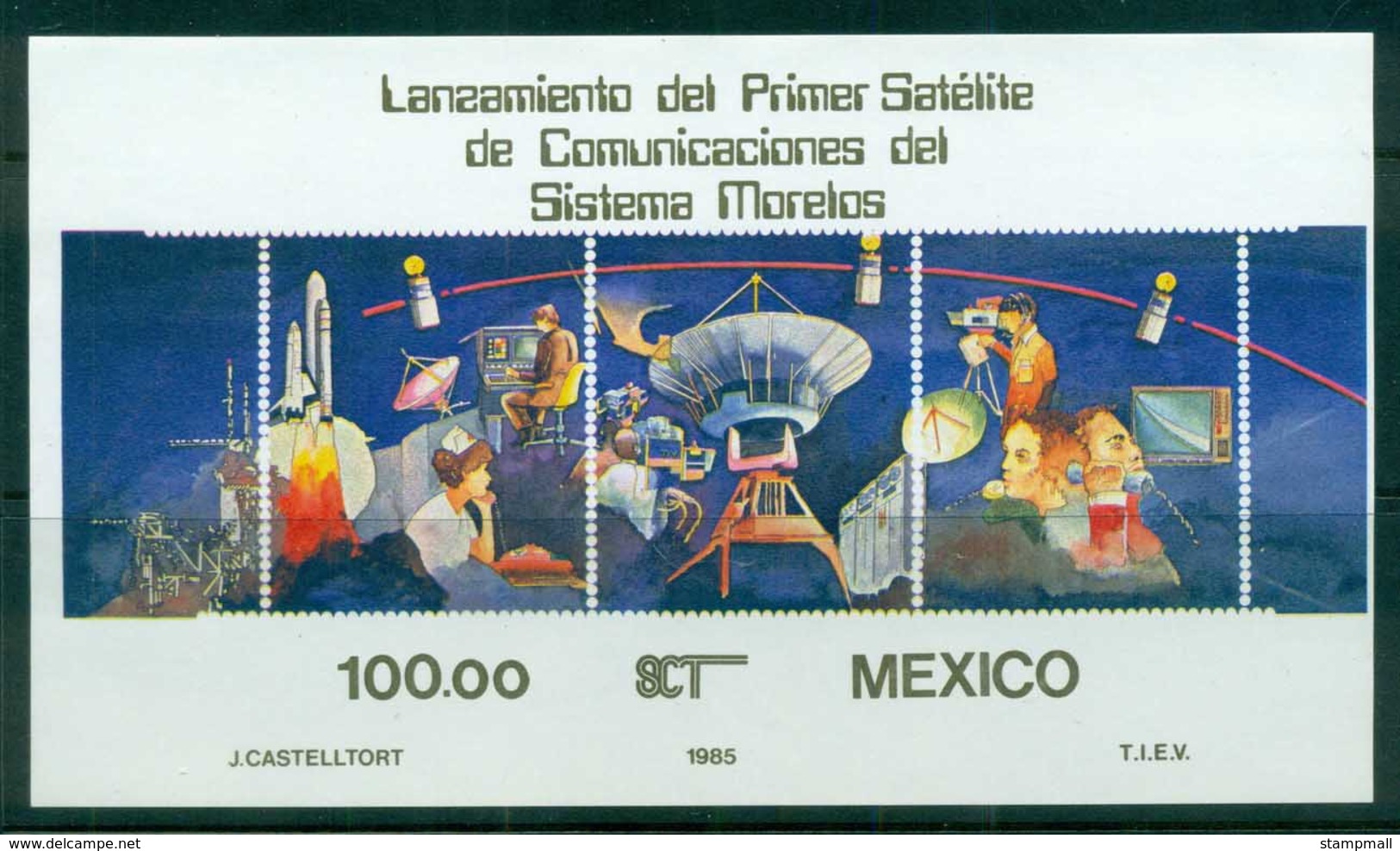 Mexico 1985 Space Satellite, Moreles IMPERF MS MUH - Mexico