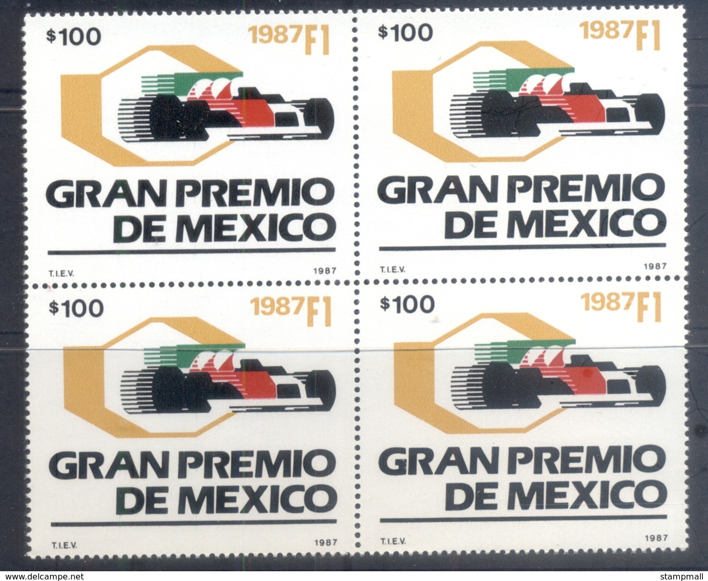 Mexico 1987 Formula 1 Grand Prix Blk4 MUH - Mexico