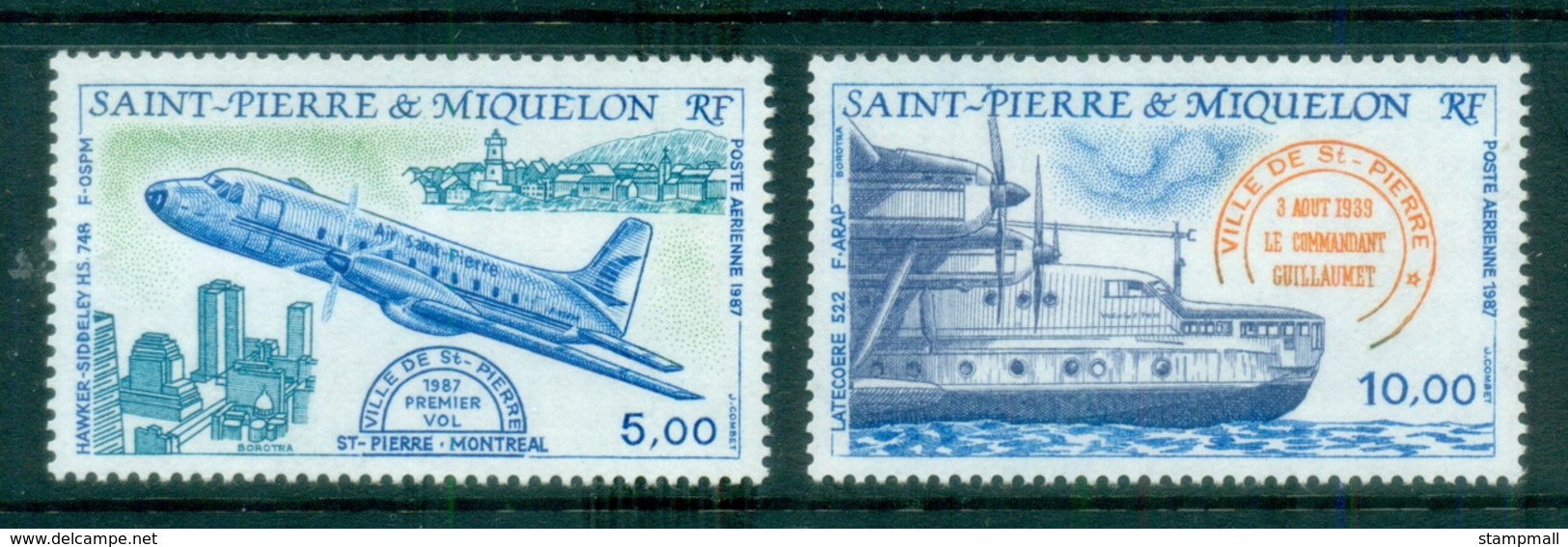 St Pierre & Miquelon 1987 Aircraft MUH - Unclassified