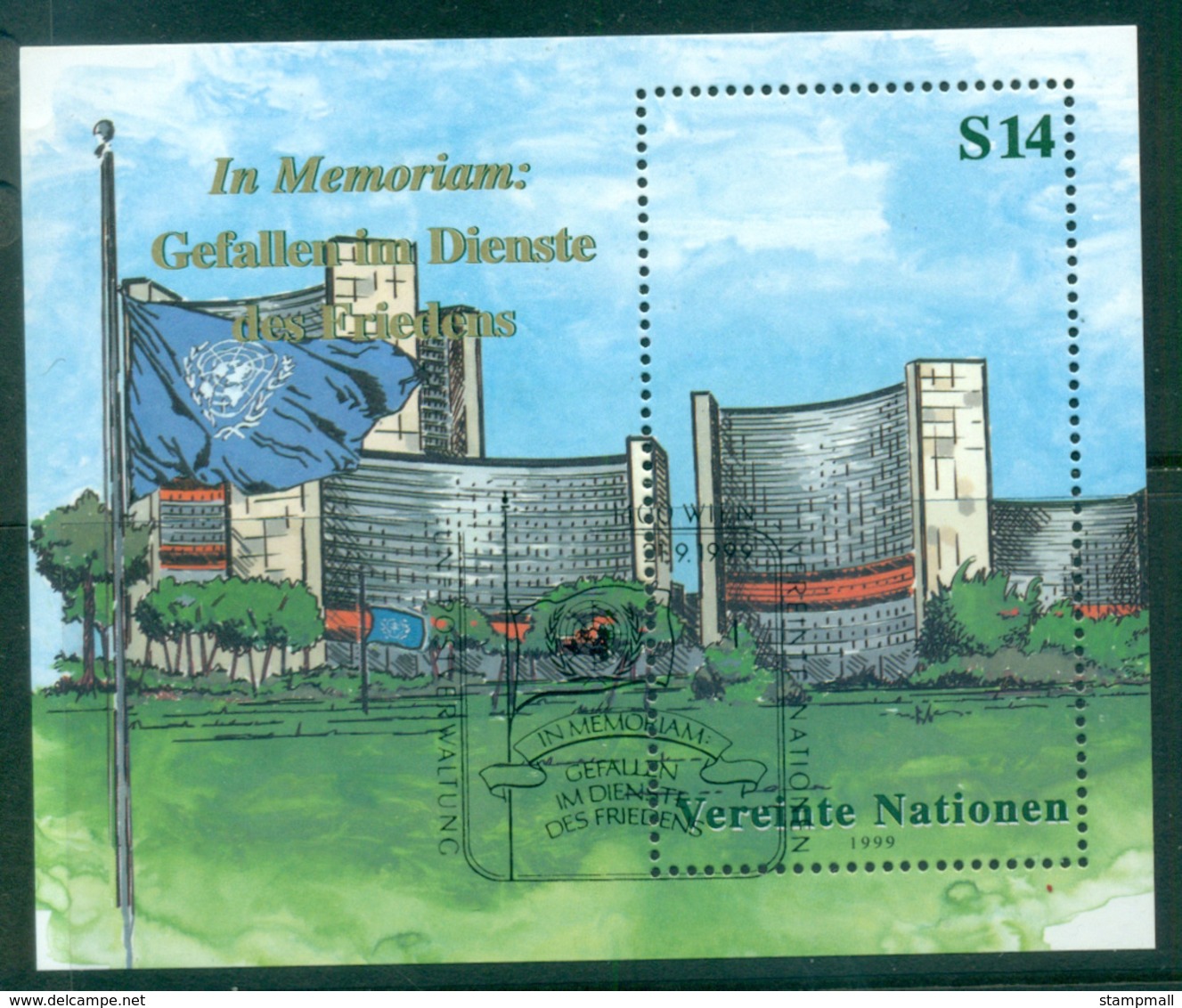 UN Vienna 1999 In Memoriam MS CTO Lot66094 - Unused Stamps