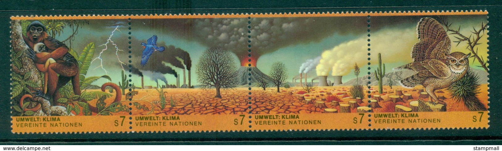 UN Vienna 2001 Climate Change Str 4 MUH Lot40977 - Unused Stamps