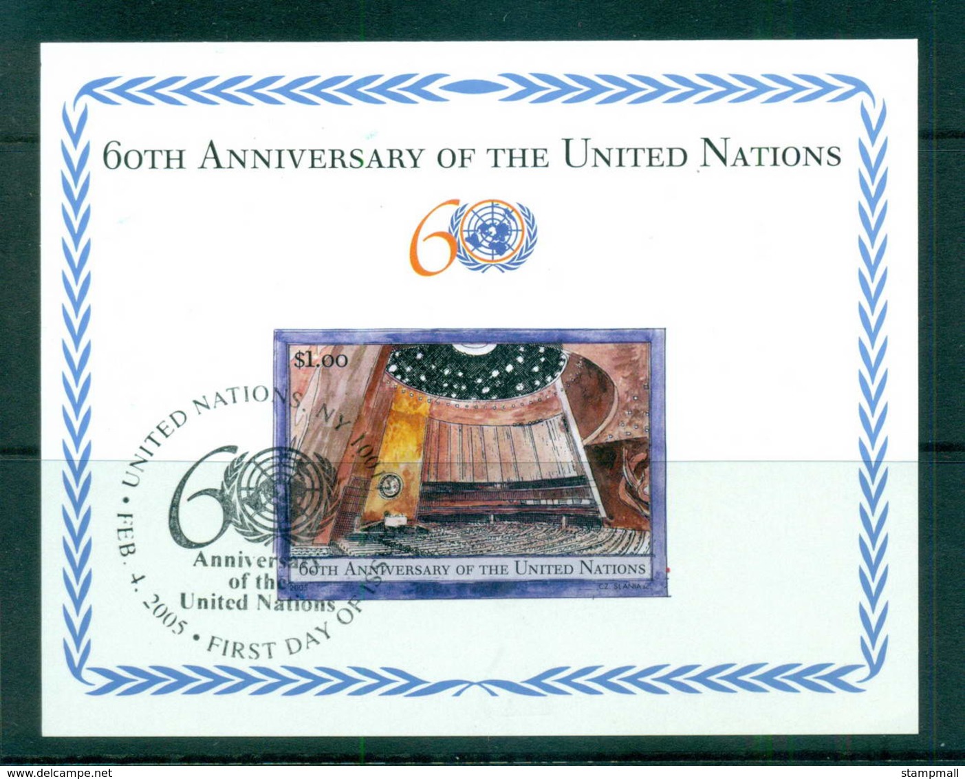 UN Vienna 2005 UN 60th Anniv. MS CTO Lot66004 - Nuovi