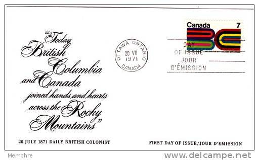 1971 British Columbia Centennial  Scott 552 - 1961-1970