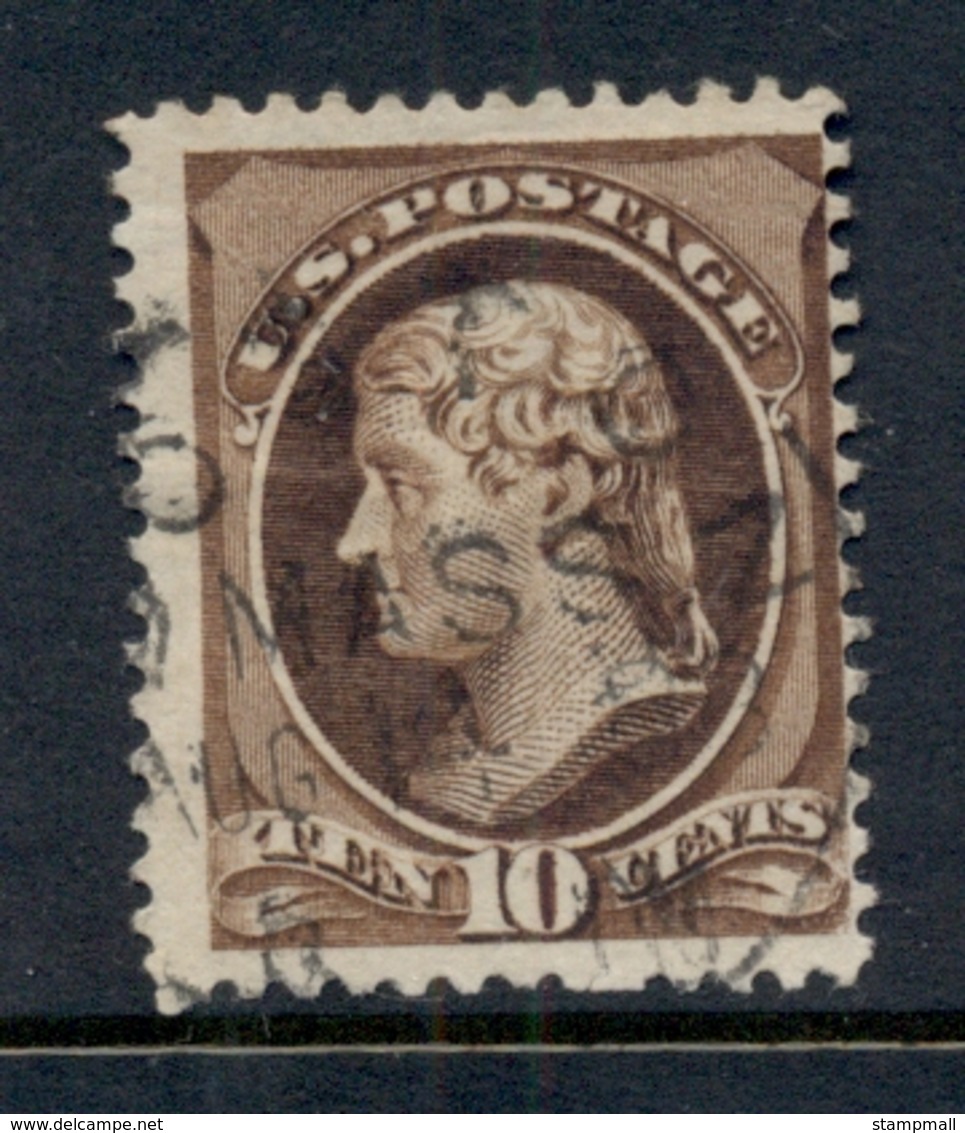USA 1881-82 Sc#209 10c Jefferson, Large Banknote, Soft Paper FU - Altri & Non Classificati