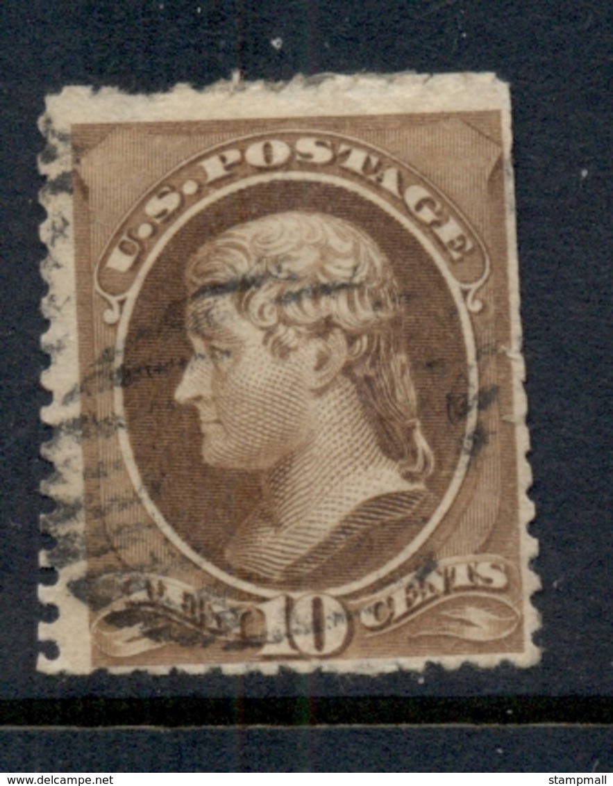 USA 1881-82 Sc#209 10c Jefferson, Large Banknote, Soft Paper FU - Altri & Non Classificati