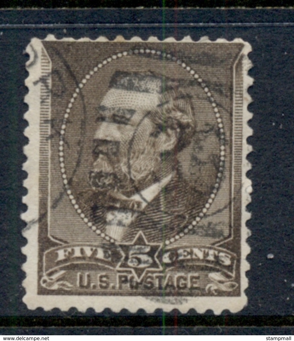 USA 1882 Sc#205 5c Garfield Brown FU - Andere & Zonder Classificatie