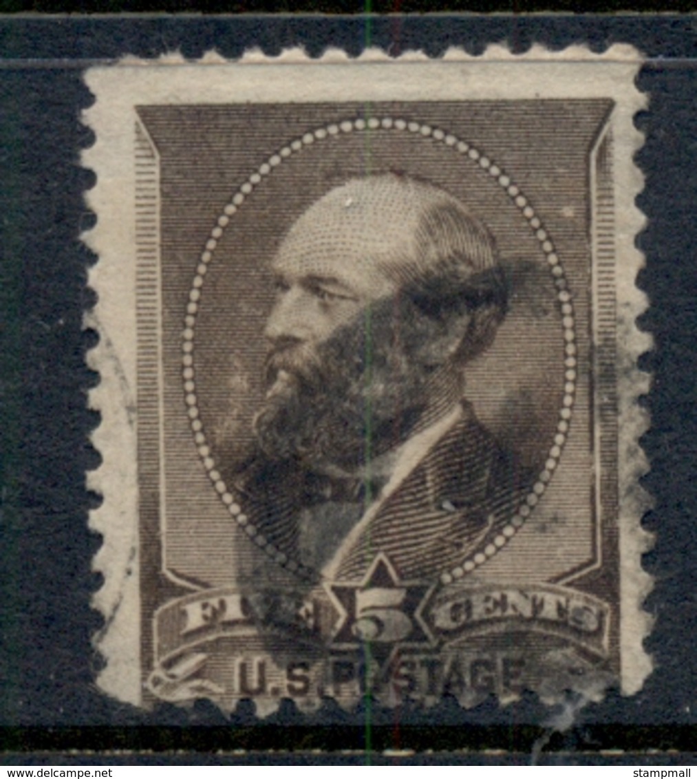 USA 1882 Sc#205 5c Garfield Brown FU - Other & Unclassified