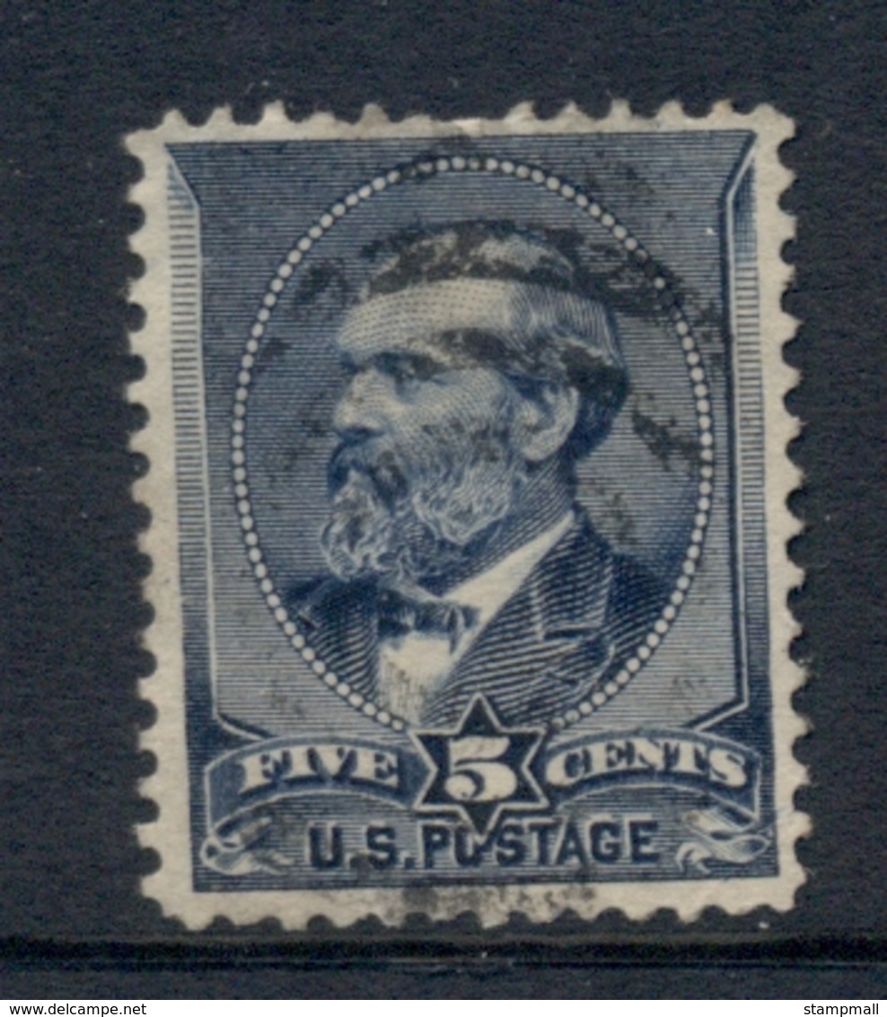 USA 1888 Sc#216 5c Garfield Blue FU - Altri & Non Classificati