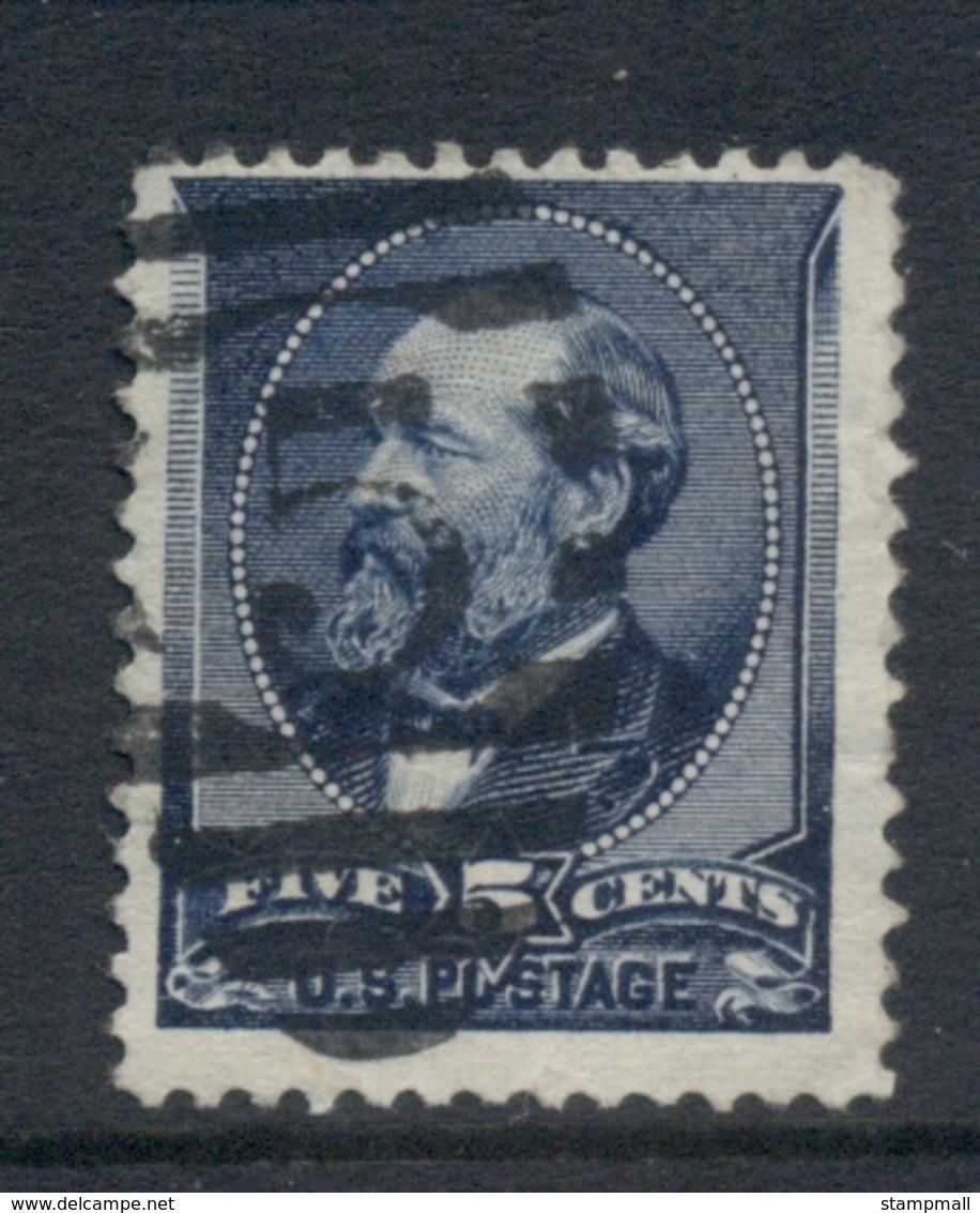 USA 1888 Sc#216 5c Garfield Blue FU - Sonstige & Ohne Zuordnung