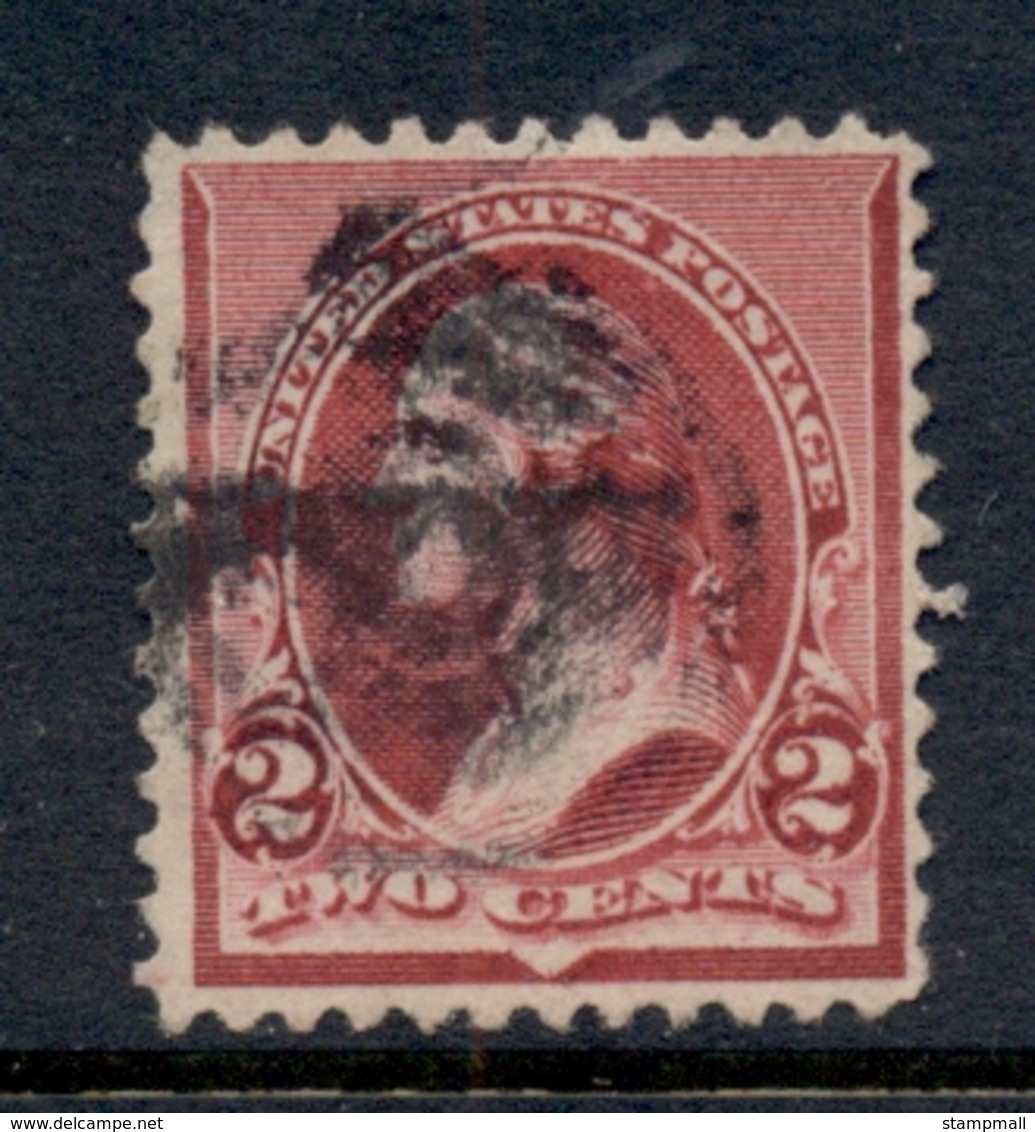 USA 1890-93 Sc#219D Washington 2c Lake FU - Andere & Zonder Classificatie