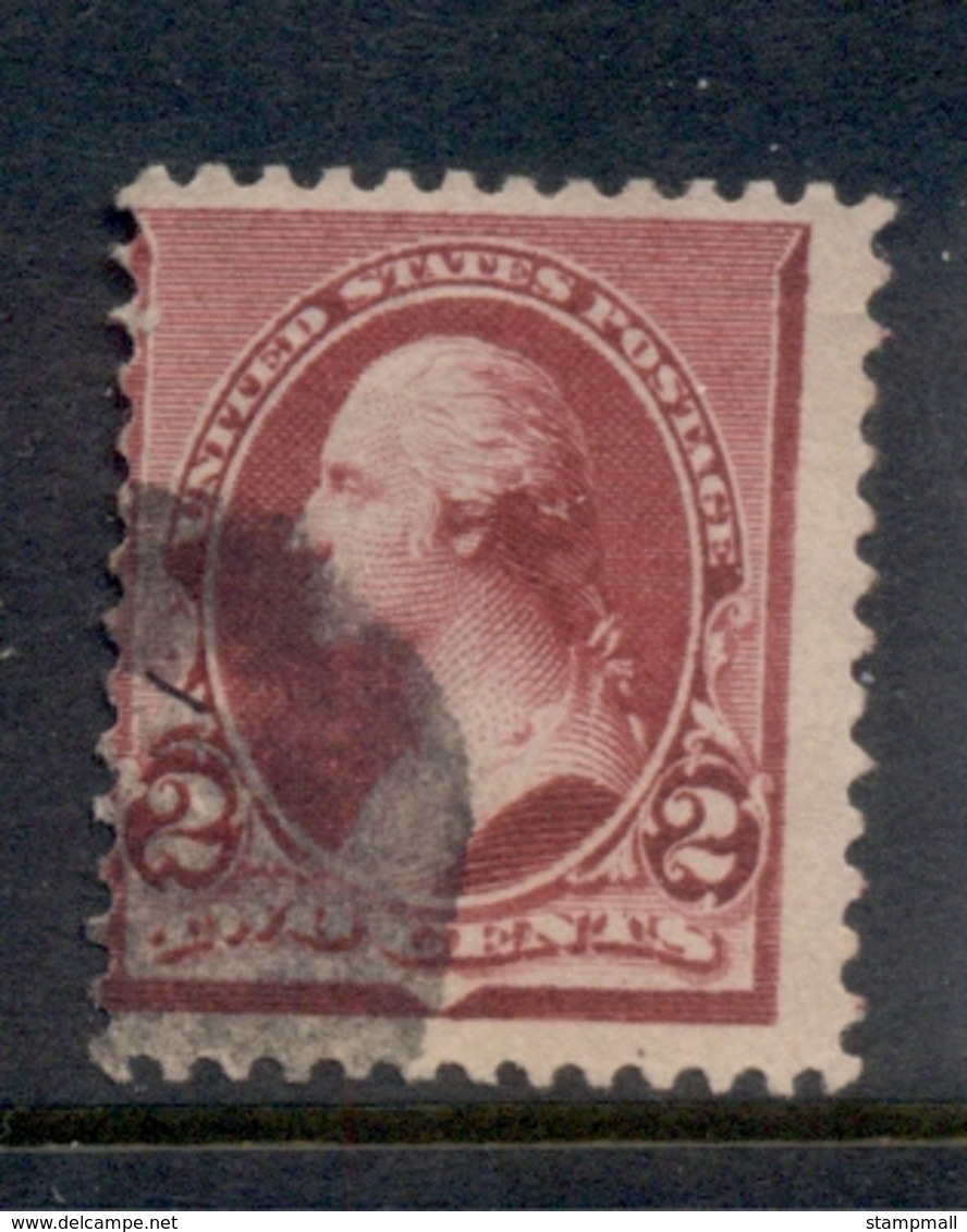 USA 1890-93 Sc#219D Washington 2c Lake FU - Other & Unclassified