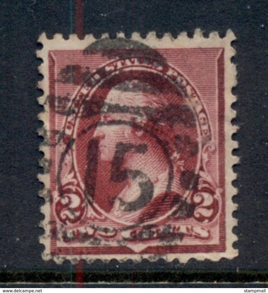 USA 1890-93 Sc#219D Washington 2c Lake FU - Altri & Non Classificati