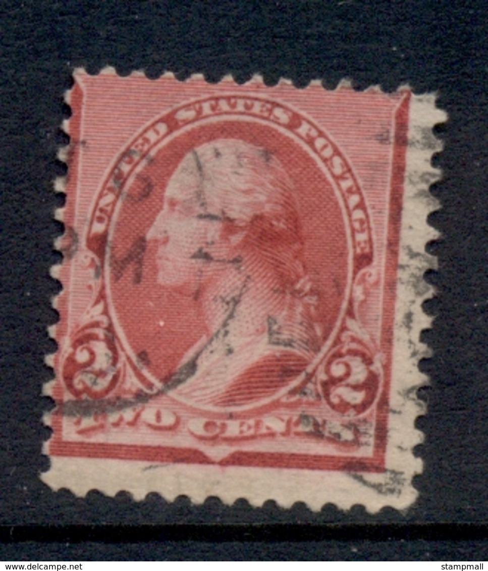 USA 1890-93 Sc#220c Washington 2c Cap On Both 2 FU - Autres & Non Classés