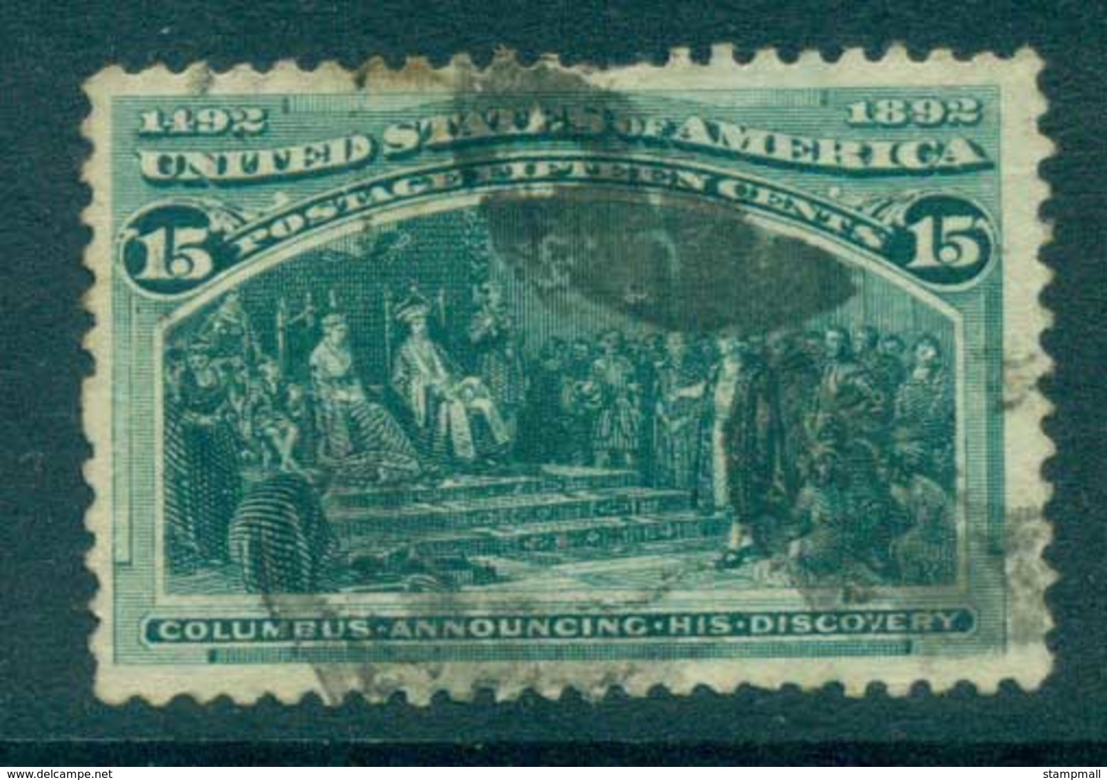 USA 1893 Sc#238 15c Columbian Exposition FU Lot67193 - Sonstige & Ohne Zuordnung