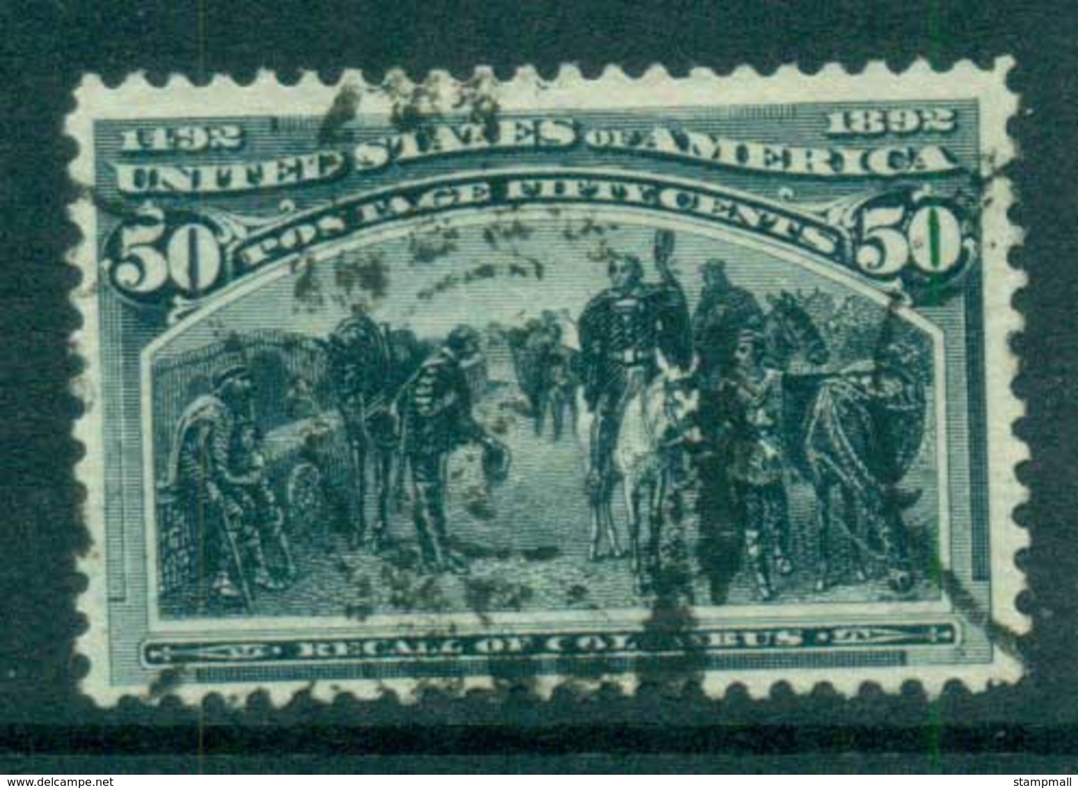 USA 1893 Sc#240 50c Columbian Exposition FU Lot67200 - Other & Unclassified