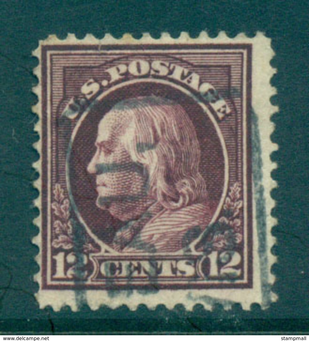USA 1912-14 Sc#417 12c Claret Brown Franklin Perf 12 Wmk S/L FU Lot68973 - Other & Unclassified
