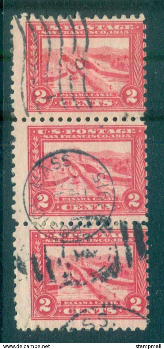 USA 1913 Sc#398 2c Panama-Pacific Exposition Perf 12 Str 3 FU Lot67296 - Andere & Zonder Classificatie