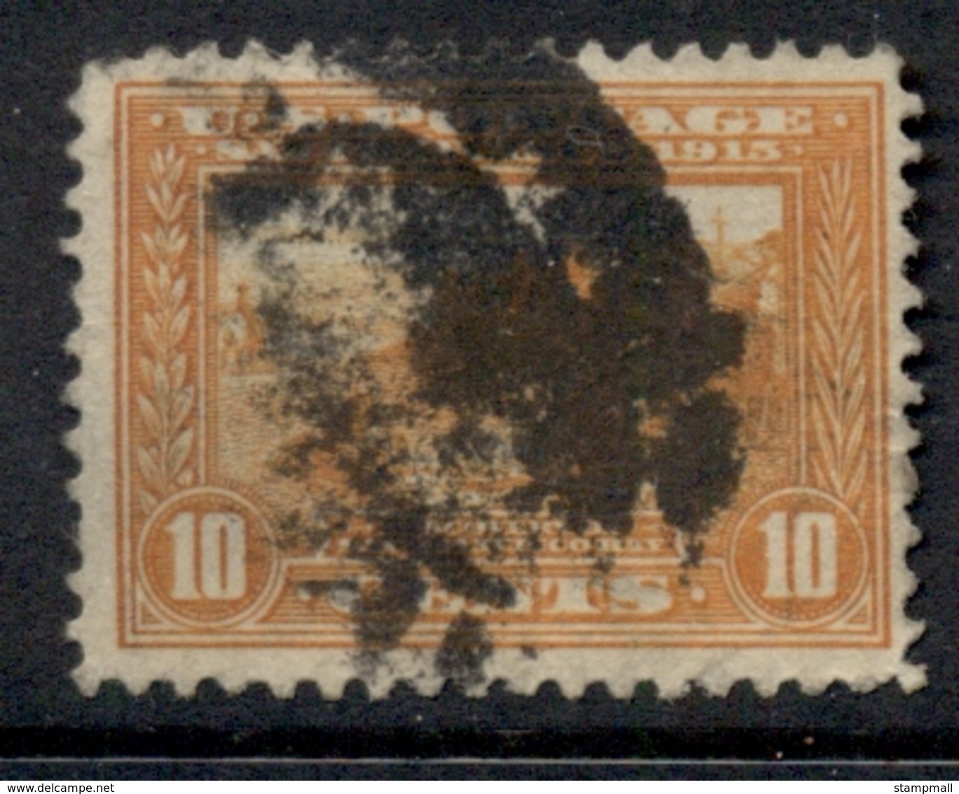 USA 1913 Sc#400A 10c Panama-Pacific Exposition Orange Perf 12 FU - Sonstige & Ohne Zuordnung