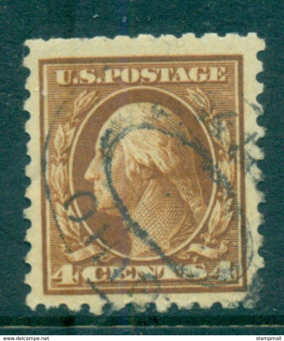 USA 1916-17 Sc#465 4c Orange Brown Washington Perf 10 No Wmk FU Lot69059 - Autres & Non Classés