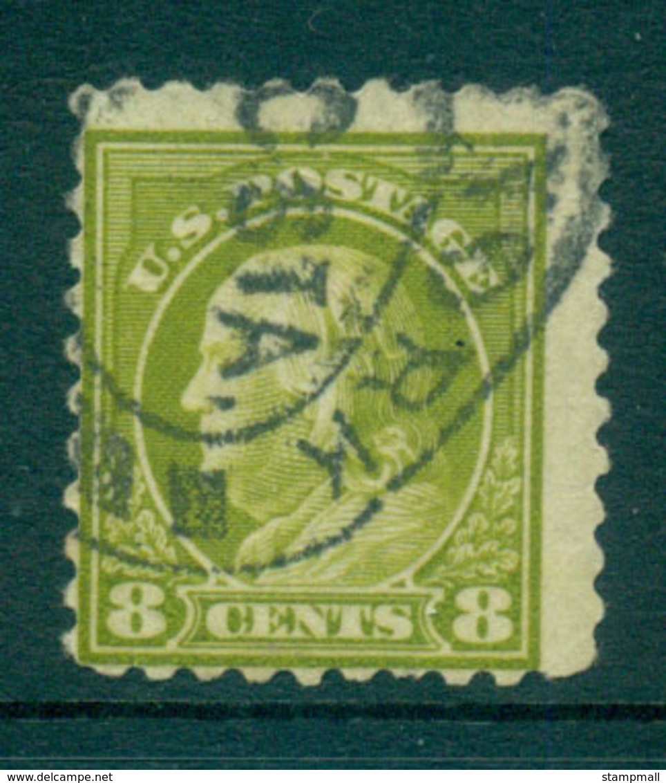 USA 1916-17 Sc#470 8c Olive Green Franklin Perf 10 No Wmk FU Lot69076 - Autres & Non Classés