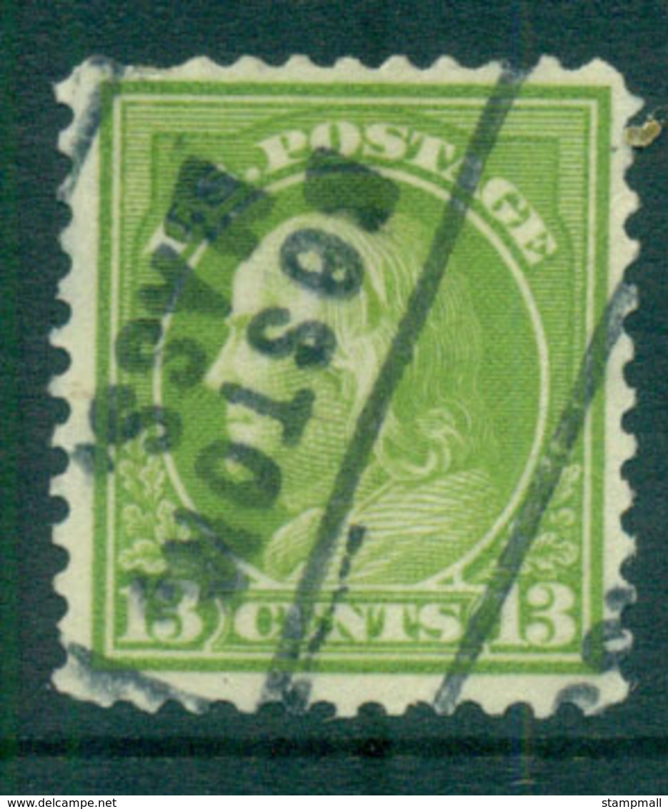 USA 1917-19 Sc#513 13c Apple Green Franklin Perf 11 No Wmk FU Lot69247 - Andere & Zonder Classificatie